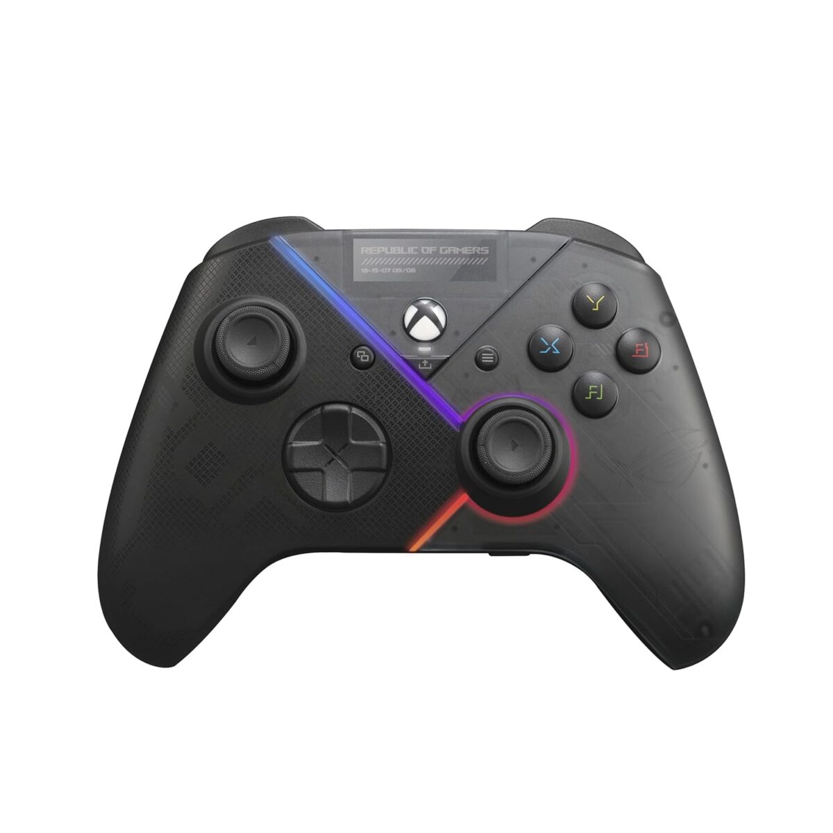 ASUS ROG Raikiri Pro OLED Display, tri-Mode connectivity, remappable Buttons&triggers, 4 Rear Buttons, Step&Linear triggers, Adjustable Joystick Sensitivity, 3.5mm Jack with ESS...