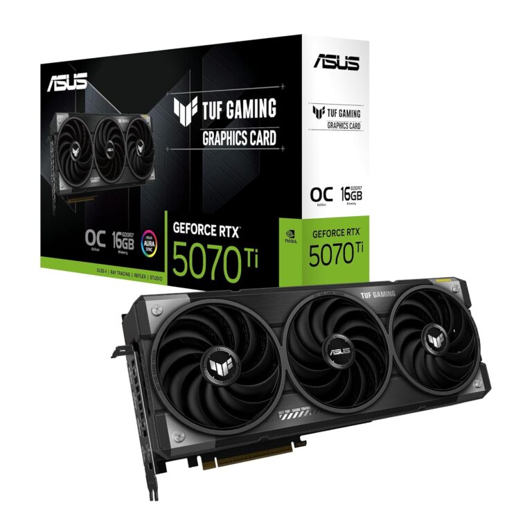 ASUS TUF Gaming GeForce RTX ™ 5070 Ti 16GB GDDR7 OC Edition Gaming Graphics Card (PCIe® 5.0, HDMI®/DP 2.1, 3.125-slot, Military-Grade Components, Protective PCB Coating,...