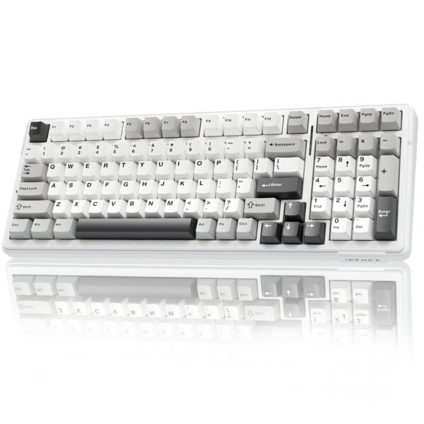 AULA F99 Wireless Mechanical Keyboard,Tri-Mode BT5.0/2.4GHz/USB-C Hot Swappable Custom Keyboard,Pre-lubed Linear Switches,RGB Backlit Computer Gaming Keyboards for...