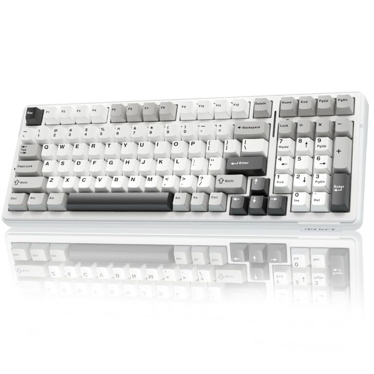 AULA F99 Wireless Mechanical Keyboard,Tri-Mode BT5.0/2.4GHz/USB-C Hot Swappable Custom Keyboard,Pre-lubed Linear Switches,RGB Backlit Computer Gaming Keyboards for...