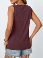 AUTOMET Womens Tank Tops 2025 Summer Dressy Casual Blouses Sleeveless Flowy Crewneck Outfits Basic Trendy Clothes