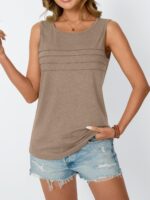 AUTOMET Womens Tank Tops 2025 Summer Dressy Casual Blouses Sleeveless Flowy Crewneck Outfits Basic Trendy Clothes