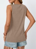 AUTOMET Womens Tank Tops 2025 Summer Dressy Casual Blouses Sleeveless Flowy Crewneck Outfits Basic Trendy Clothes