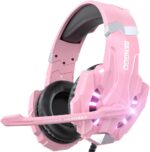 BENGOO G9000 Professional Gaming Headset for PS4, PC, Xbox One Controller, Noise Cancelling Over Ear Headphones with Mic, LED Light, Bass Surround, Soft Memory Earmuffs for...