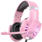 BENGOO G9000 Professional Gaming Headset for PS4, PC, Xbox One Controller, Noise Cancelling Over Ear Headphones with Mic, LED Light, Bass Surround, Soft Memory Earmuffs for...