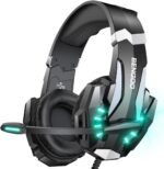 BENGOO G9000 Stereo Gaming Headset for PS4 PC Xbox One PS5 Controller, Noise Cancelling Over Ear Headphones with Mic, LED Light, Bass Surround, Soft Memory Earmuffs for Laptop...