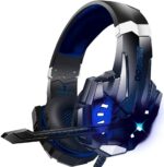 BENGOO G9000 Stereo Gaming Headset for PS4 PC Xbox One PS5 Controller, Noise Cancelling Over Ear Headphones with Mic, LED Light, Bass Surround, Soft Memory Earmuffs for Laptop...