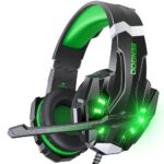 BENGOO G9000 Stereo Gaming Headset for PS4 PC Xbox One PS5 Controller, Noise Cancelling Over Ear Headphones with Mic, LED Light, Bass Surround, Soft Memory Earmuffs for Laptop...
