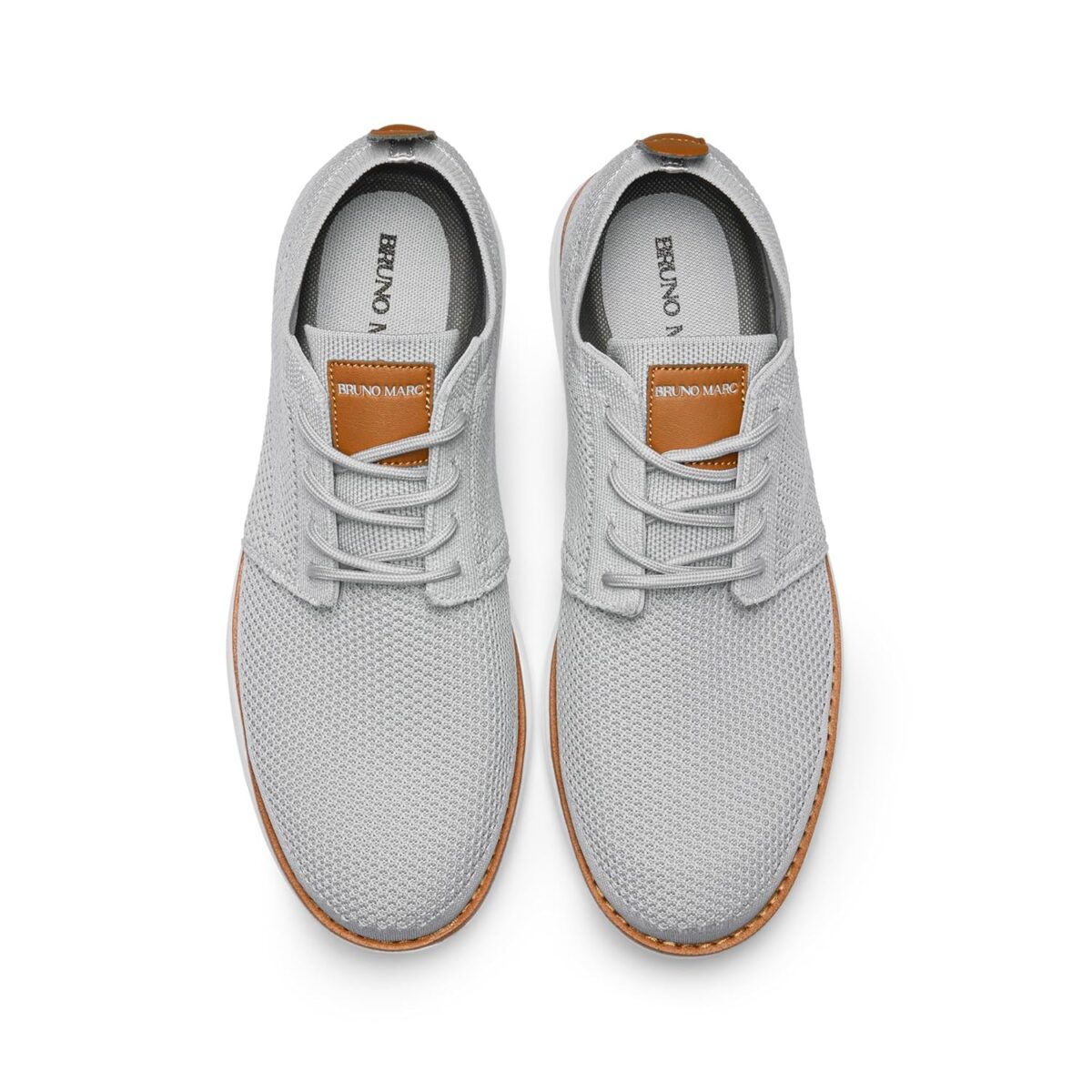 Bruno Marc Men's KnitFlex Breeze Mesh Sneakers Oxfords Lace-Up Lightweight Casual Walking Shoes