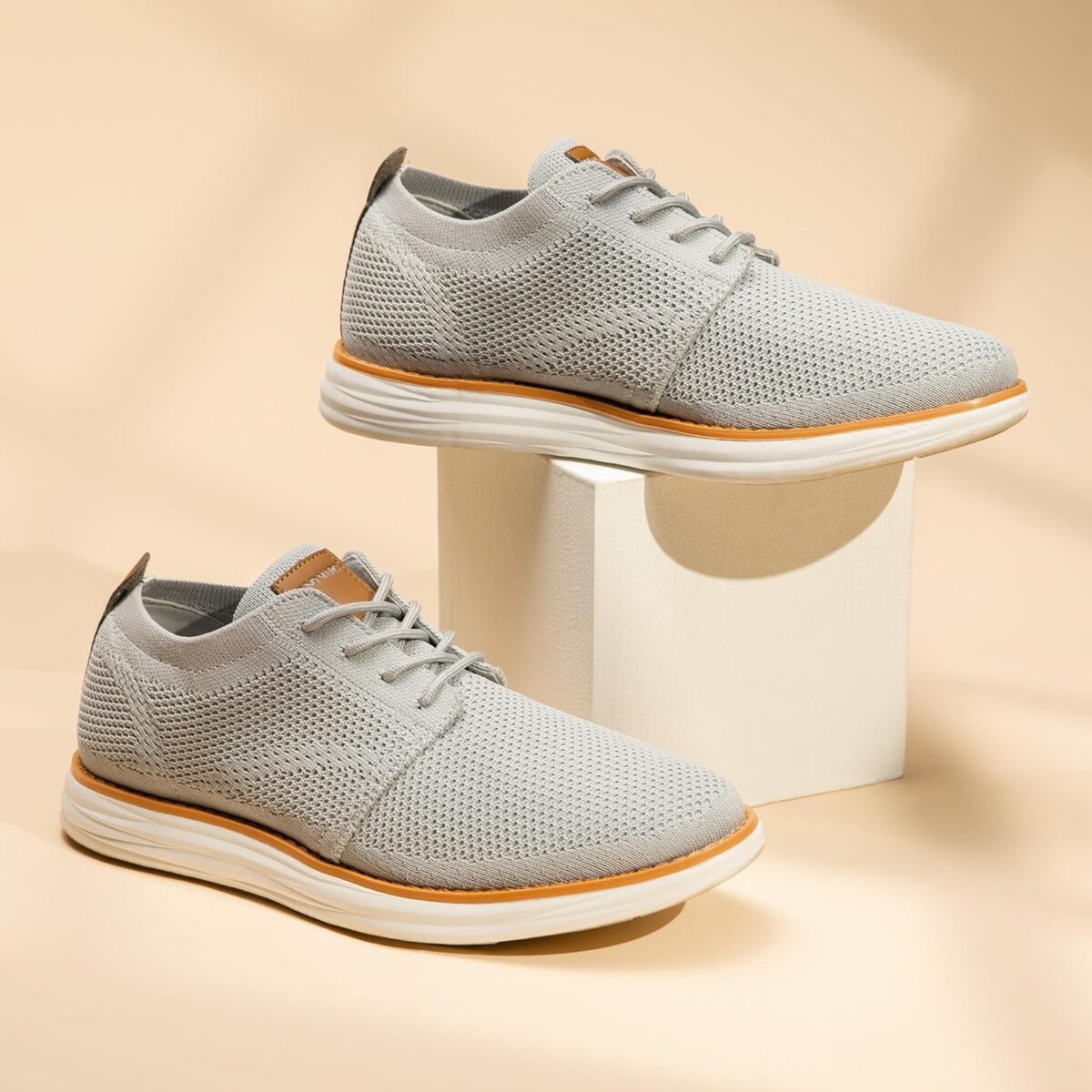 Bruno Marc Men's KnitFlex Breeze Mesh Sneakers Oxfords Lace-Up Lightweight Casual Walking Shoes