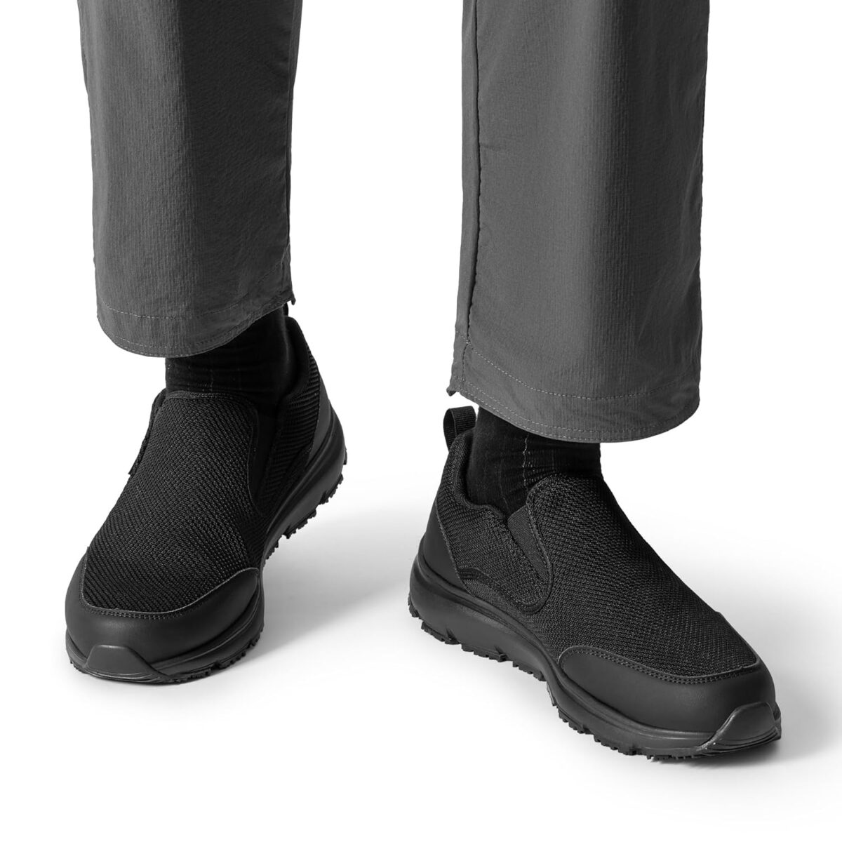 Bruno Marc Men's Work Shoes Non Slip Shoes, Slip-on Lightweight Restaurant or Food Service Loafers