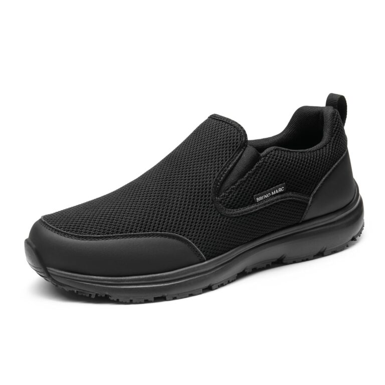 Bruno Marc Men's Work Shoes Non Slip Shoes, Slip-on Lightweight Restaurant or Food Service Loafers