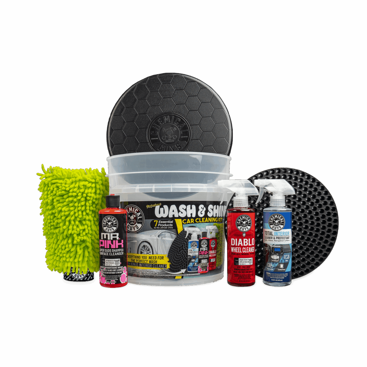 Chemical Guys Professional Wash & Shine Car Cleaning Kit (7 Essential Products)