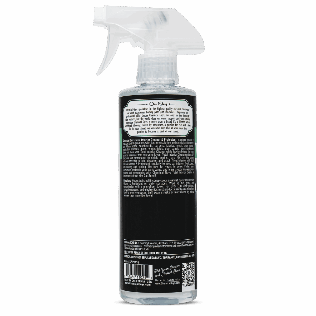 Chemical Guys SPI23416 - Total Interior Cleaner and Protectant, New Car Smell (16oz)