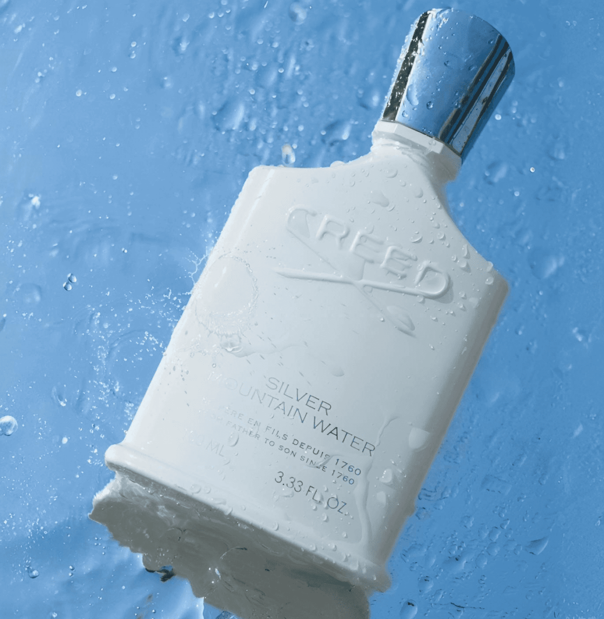 Créed Silver Mountain Water Men's Cologne Spray - Citrus, Fruity & Woody Scent - Long-Lasting Fresh Fragrance