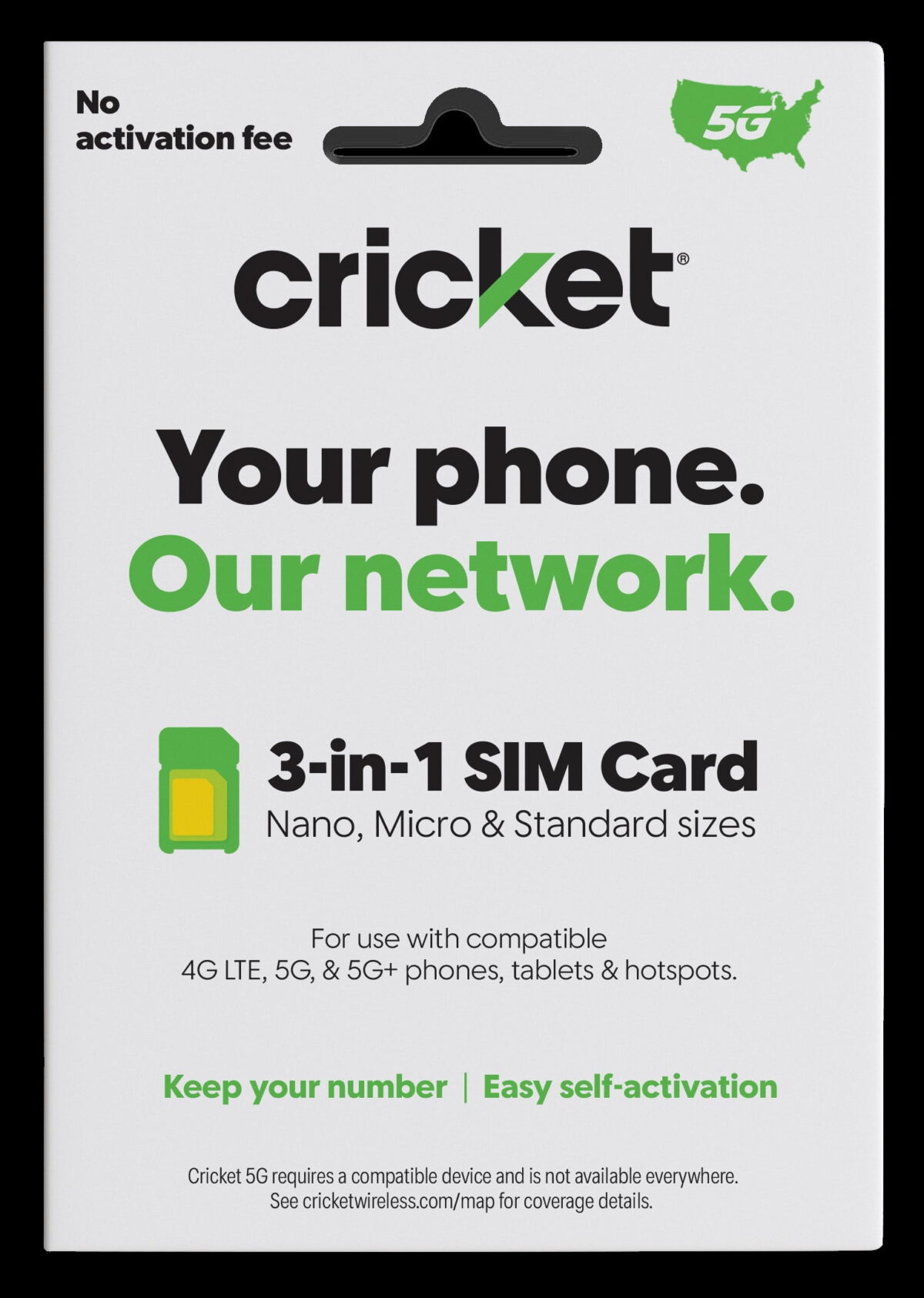 Cricket Wireless 3-in-1 5G SIM Card Kit