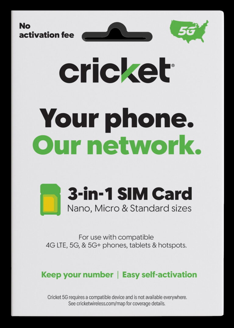 Cricket Wireless 3-in-1 5G SIM Card Kit