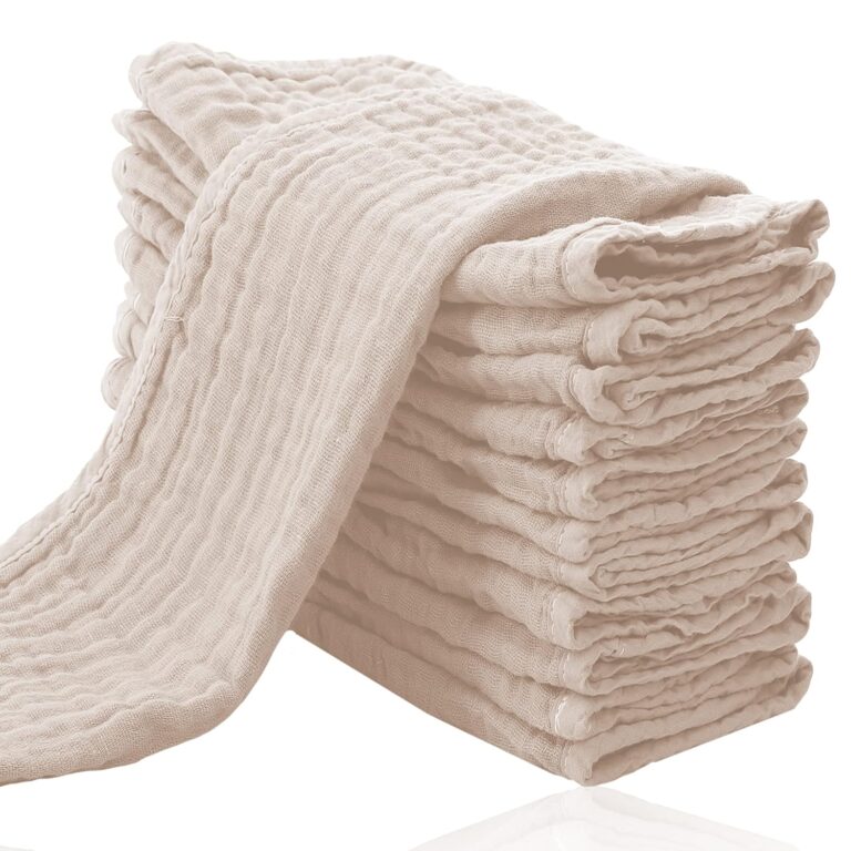 Cute Castle 12 Pack Muslin Burp Cloths for Baby - Ultra-Soft 100% Cotton Baby Washcloths - Large 20'' by 10'' Super Absorbent Milk Spit Up Rags - Burpy Cloths for Unisex, Boy,...