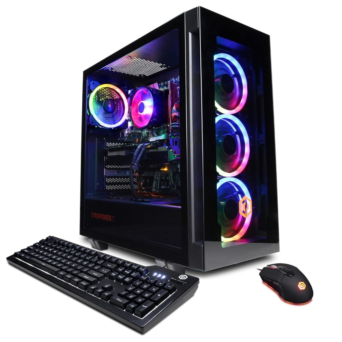 CyberPowerPC Gamer Master Gaming PC, AMD Ryzen 5 5500 3.6GHz, Radeon RX 6400 4GB, 16GB DDR4, 500GB PCIe Gen4 SSD, WiFi Ready & Windows 11 Home (GMA3100A)