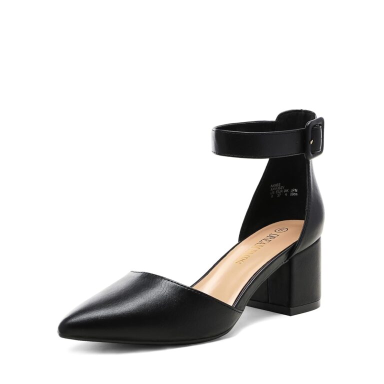 DREAM PAIRS Women's Low Heel Pump Shoes