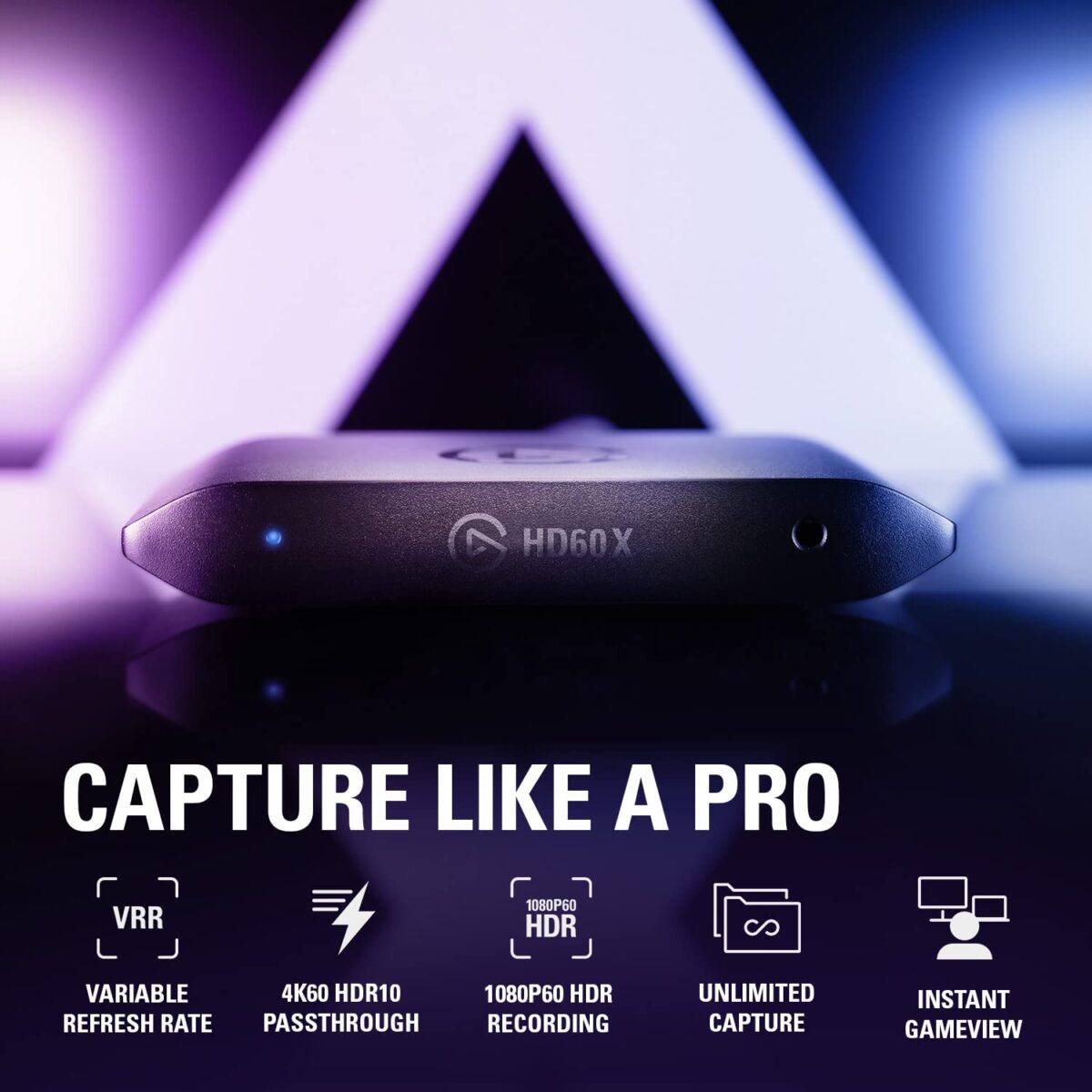 Elgato HD60 X - Stream and Record in 1080p60 HDR10 or 4K30 with Ultra-low Latency on PS5|Pro, PS4|Pro, Xbox Series X/S, Xbox One X|S, Nintendo Switch 2, in OBS and More, Works...