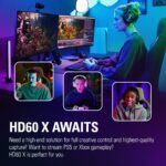 Elgato HD60 X - Stream and Record in 1080p60 HDR10 or 4K30 with Ultra-low Latency on PS5|Pro, PS4|Pro, Xbox Series X/S, Xbox One X|S, Nintendo Switch 2, in OBS and More, Works...