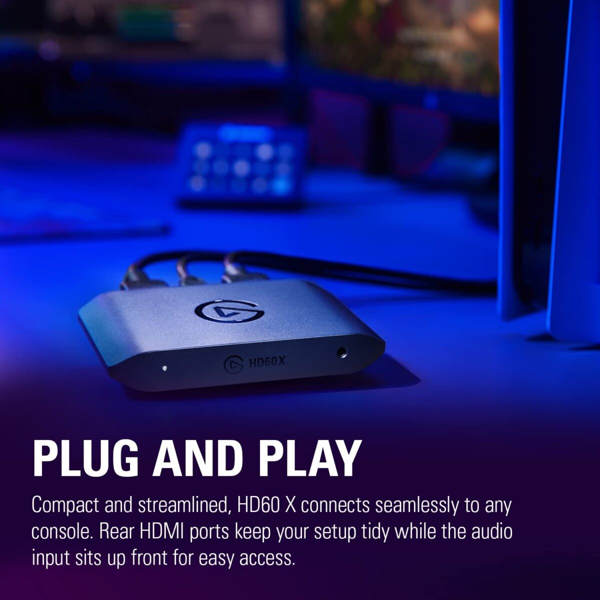 Elgato HD60 X - Stream and Record in 1080p60 HDR10 or 4K30 with Ultra-low Latency on PS5|Pro, PS4|Pro, Xbox Series X/S, Xbox One X|S, Nintendo Switch 2, in OBS and More, Works...