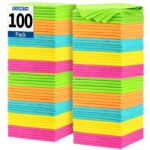 FIXSMITH Microfiber Cleaning Cloth, 100 Pack Shop Towels, Micro Fiber Cloth for Cleaning Car, All-Purpose Absorbent Cleaning Rags for Housekeeping, Dust Cloth for Office, Car...