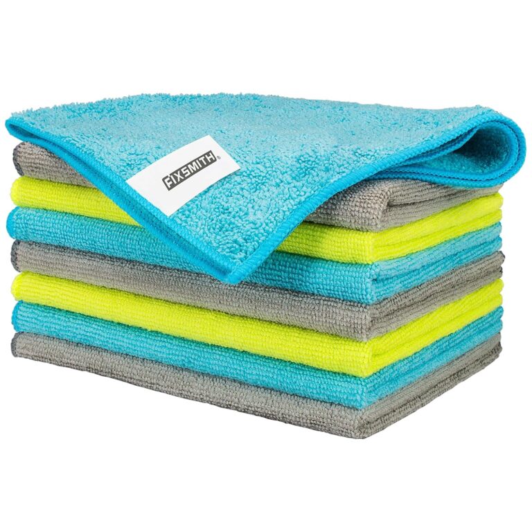 FIXSMITH Microfiber Cleaning Cloth - Pack of 8, Size: 12 x 16 in, Multi-Functional Cleaning Towels, Highly Absorbent Cleaning Rags, Lint-Free, Streak-Free Cleaning Cloths for...