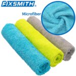 FIXSMITH Microfiber Cleaning Cloth - Pack of 8, Size: 12 x 16 in, Multi-Functional Cleaning Towels, Highly Absorbent Cleaning Rags, Lint-Free, Streak-Free Cleaning Cloths for...