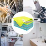 FIXSMITH Microfiber Cleaning Cloth - Pack of 8, Size: 12 x 16 in, Multi-Functional Cleaning Towels, Highly Absorbent Cleaning Rags, Lint-Free, Streak-Free Cleaning Cloths for...
