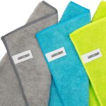 FIXSMITH Microfiber Cleaning Cloth - Pack of 8, Size: 12 x 16 in, Multi-Functional Cleaning Towels, Highly Absorbent Cleaning Rags, Lint-Free, Streak-Free Cleaning Cloths for...