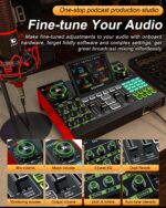 G10 Gaming Audio Mixer，Podcast Equipment Live Sound Card for Streaming，Audio Interface DJ Mixer Sound Card/Board Condenser Microphone for Tiktok Gaming Video Content Creator Kit.
