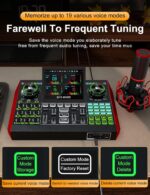 G10 Gaming Audio Mixer，Podcast Equipment Live Sound Card for Streaming，Audio Interface DJ Mixer Sound Card/Board Condenser Microphone for Tiktok Gaming Video Content Creator Kit.