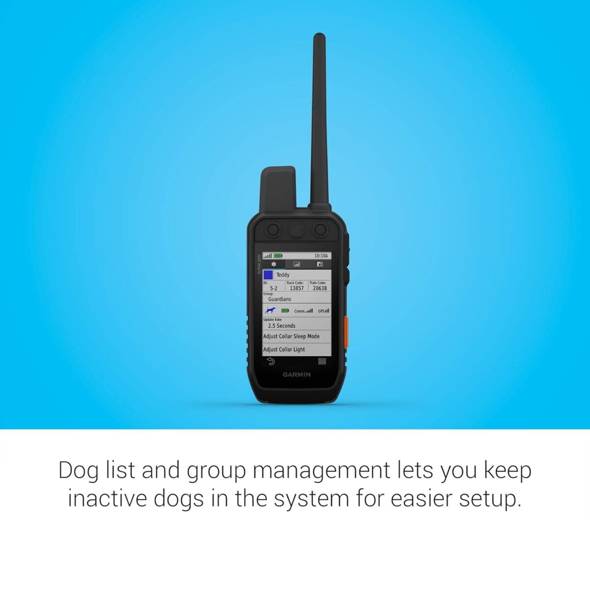 Garmin Alpha 200i Dog Tracking Handheld, Utilizes inReach Technology, Sunlight-readable 3.6" Touchscreen (010-02230-50), Black