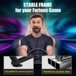 GTPLAYER Sim Racing Wheel Stand Simulator Cockpit Wheel Stand Racing Steering Shifter Mount fit for Logitech G25 G27 G29 G920 G923 Thrustmaster T330TS Gaming Stand Wheel Pedals...