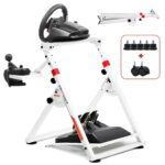 GTPLAYER Sim Racing Wheel Stand Simulator Cockpit Wheel Stand Racing Steering Shifter Mount fit for Logitech G25 G27 G29 G920 G923 Thrustmaster T330TS Gaming Stand Wheel Pedals...