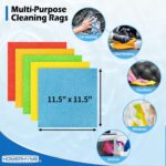 HOMERHYME Microfiber Cleaning Cloth, 100 Pack Cleaning Rags Microfiber Towel Bulk Absorbent Lint-Free Wash Cloths, All-Purpose Towels for Cars, Shop, Automotive, Garage, Home...