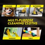 HOMEXCEL Black Microfiber Cleaning Cloth 6 Pack, 12.5 x 12.5 inch Microfiber Towels for Cars, Ultra Absorbent Car Washing Cloth, Lint Free Streak Free Cleaning Rags for Car,...