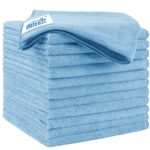 HOMEXCEL Blue Microfiber Cleaning Cloth 12 Pack, 12.5 x 12.5 inch Microfiber Towels for Cars, Ultra Absorbent Car Washing Cloth, Lint Free Streak Free Cleaning Rags for Car,...