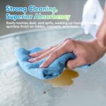 HOMEXCEL Blue Microfiber Cleaning Cloth 12 Pack, 12.5 x 12.5 inch Microfiber Towels for Cars, Ultra Absorbent Car Washing Cloth, Lint Free Streak Free Cleaning Rags for Car,...
