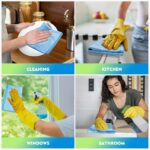 HOMEXCEL Blue Microfiber Cleaning Cloth 12 Pack, 12.5 x 12.5 inch Microfiber Towels for Cars, Ultra Absorbent Car Washing Cloth, Lint Free Streak Free Cleaning Rags for Car,...