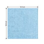 HOMEXCEL Blue Microfiber Cleaning Cloth 12 Pack, 12.5 x 12.5 inch Microfiber Towels for Cars, Ultra Absorbent Car Washing Cloth, Lint Free Streak Free Cleaning Rags for Car,...