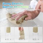 HOMEXCEL Brown Microfiber Cleaning Cloth 12 Pack, 12.5 x 12.5 inch Microfiber Towels for Cars, Ultra Absorbent Car Washing Cloth, Lint Free Streak Free Cleaning Rags for Car,...