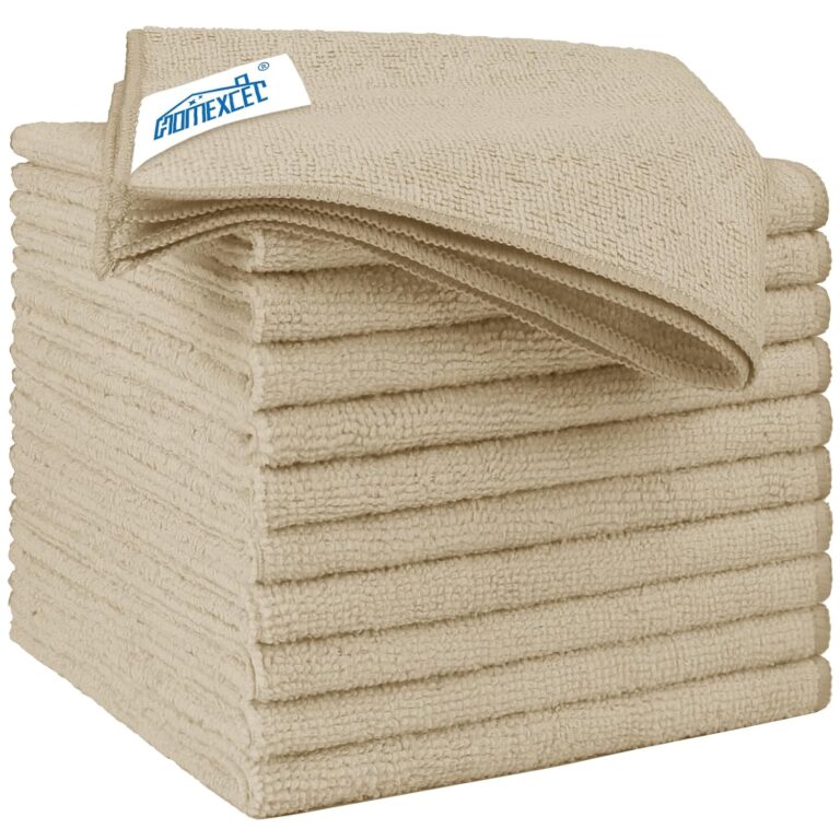 HOMEXCEL Brown Microfiber Cleaning Cloth 12 Pack, 12.5 x 12.5 inch Microfiber Towels for Cars, Ultra Absorbent Car Washing Cloth, Lint Free Streak Free Cleaning Rags for Car,...