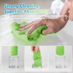 HOMEXCEL Green Microfiber Cleaning Cloth 12 Pack, 12.5 x 12.5 inch Microfiber Towels for Cars, Ultra Absorbent Car Washing Cloth, Lint Free Streak Free Cleaning Rags for Car,...
