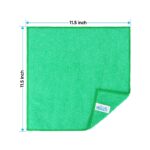 HOMEXCEL Green Microfiber Cleaning Cloth, 12 Pack Premium Microfiber Towels for Cars, Lint Free, Scratch-Free, Highly Absorbent, Reusable Cleaning Rags for Car, Household,...