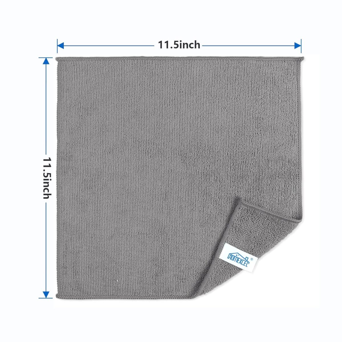 HOMEXCEL Grey Microfiber Cleaning Cloth, 8 Pack Cleaning Towels for Kitchen, Lint Free, Scratch-Free, Highly Absorbent, and Reusable Cleaning Rags for House, Window and Glass,...