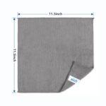 HOMEXCEL Grey Microfiber Cleaning Cloth, 8 Pack Cleaning Towels for Kitchen, Lint Free, Scratch-Free, Highly Absorbent, and Reusable Cleaning Rags for House, Window and Glass,...