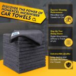HOMEXCEL Microfiber Cleaning Cloth 12 Pack, 12.5 x 12.5 inch Microfiber Towels for Cars, Ultra Absorbent Car Washing Cloth, Lint Free Streak Free Cleaning Rags for Car, Kitchen,...